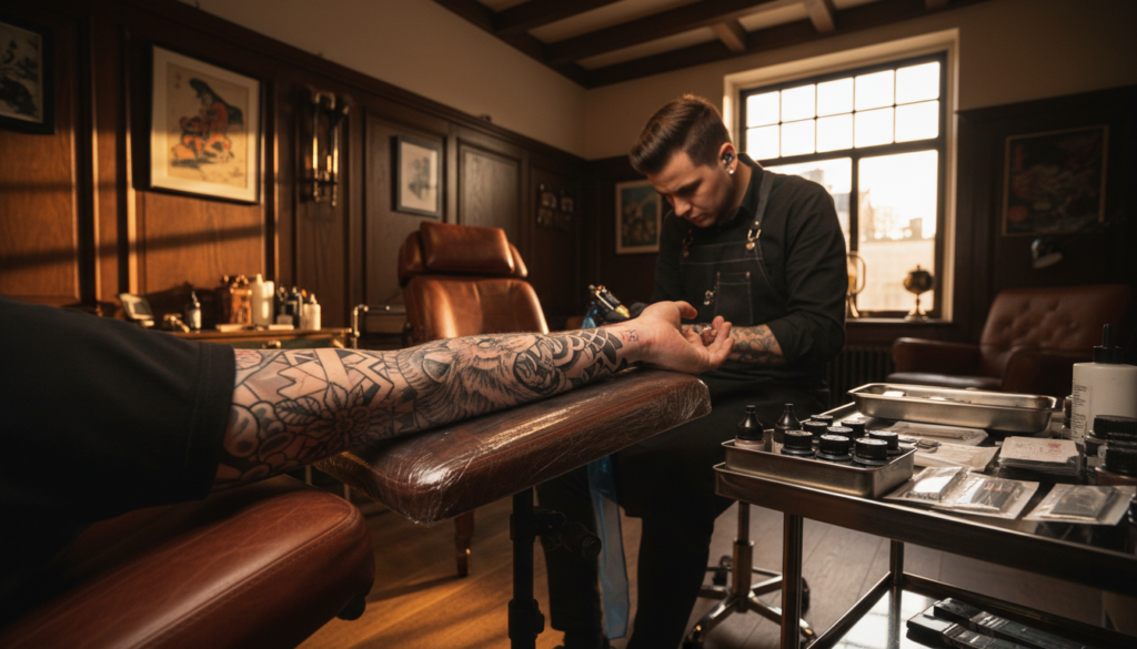 Wanneer geplande tattoosessie essentiële,