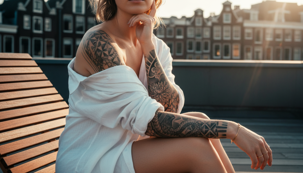 Waarom zonnebaden tatoeëren gevaarlijke,