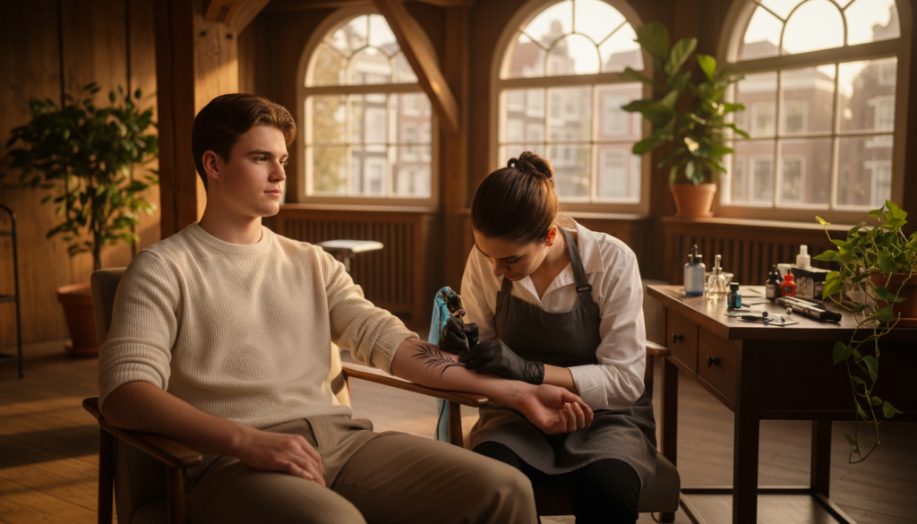 student essentiële veilige tattoo