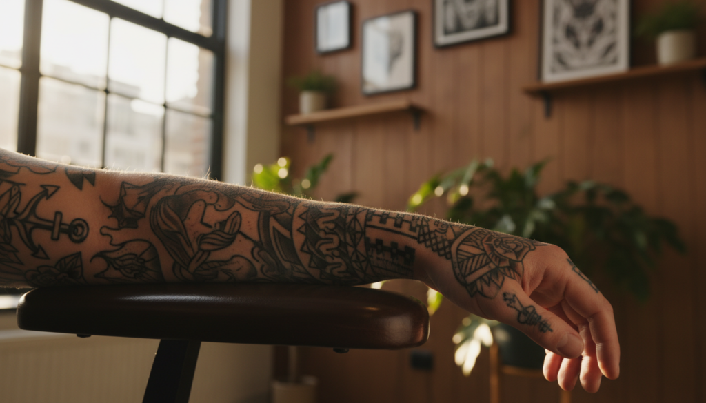 Tattoo stijlen dikke contouren: