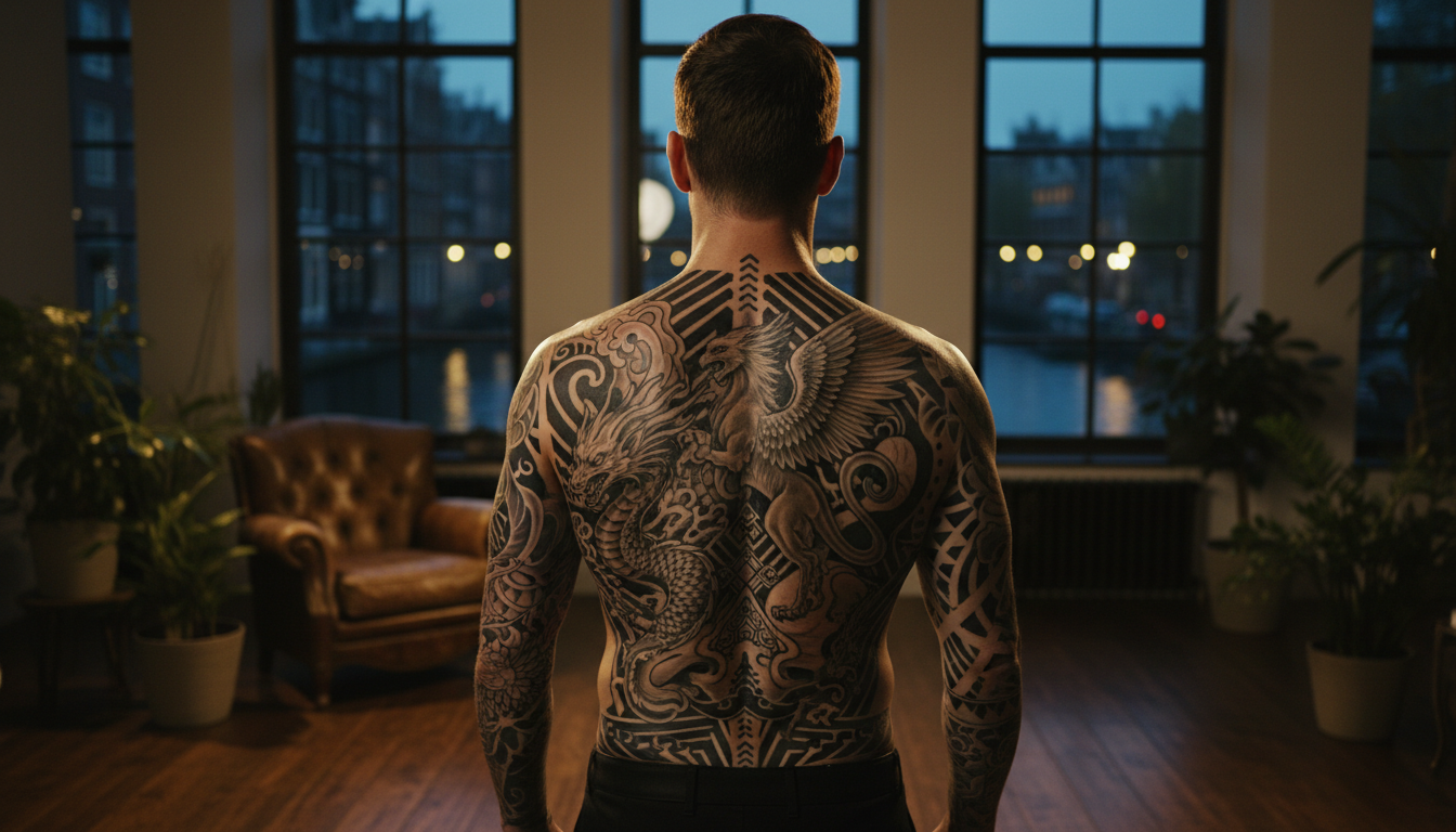 tattoos voor mannen: krachtige,: Rug tattoos voor...