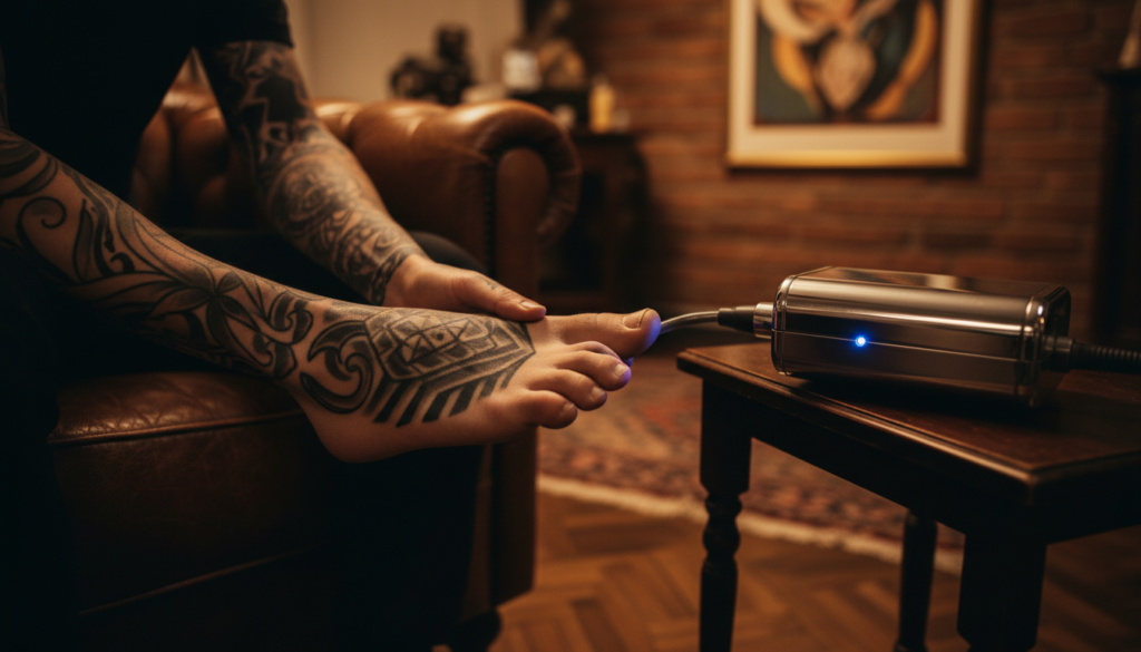 pijn voelt kalknagels laseren: